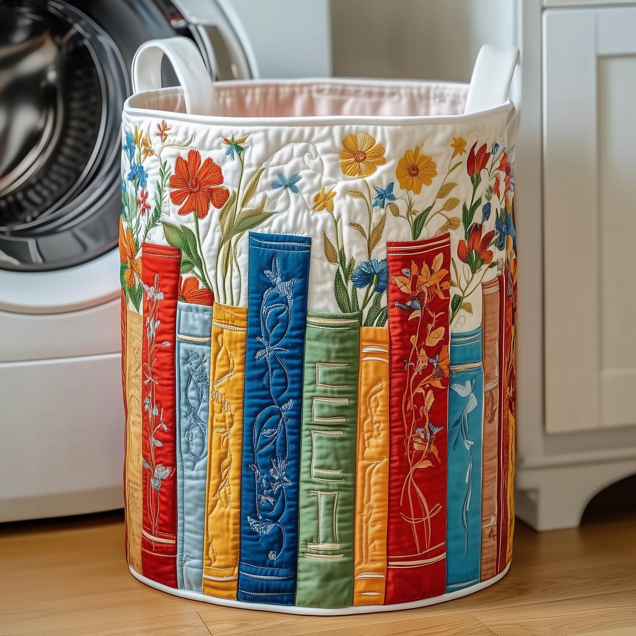 Books Quilted Laundry Basket Birthday Merch Gift