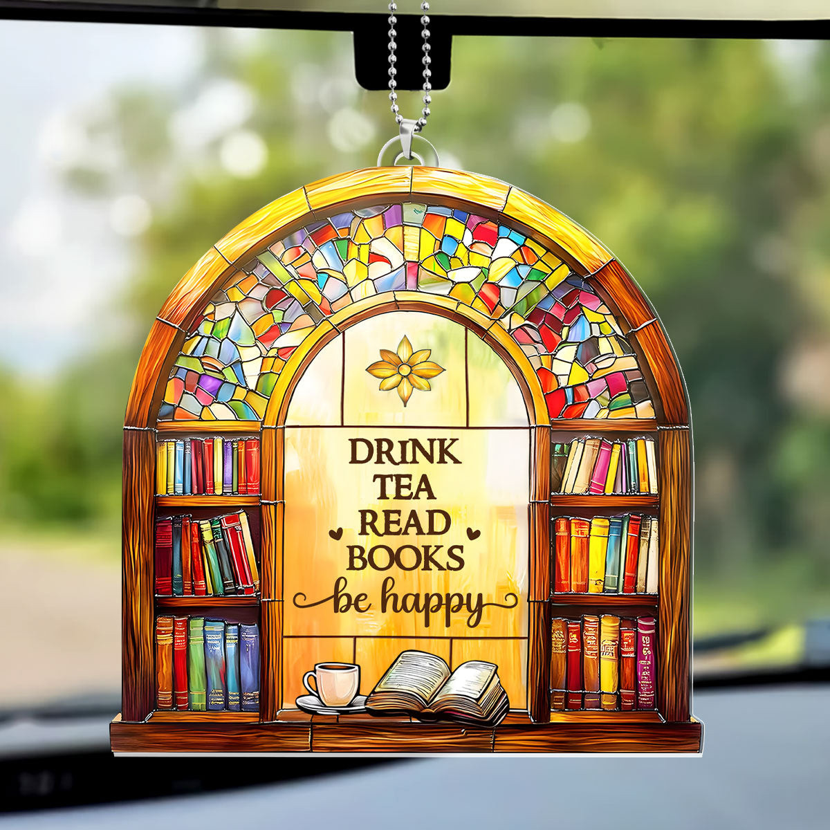 Bookshelf Christmas Car Ornament Book Themed Christmas Decoration Xmas Ornament Gifts