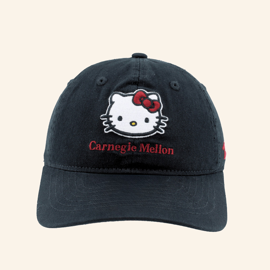 Bookstore Merch Carnegie Mellon Hello Kitty Black Hat Embroidered Gifts For Daughter