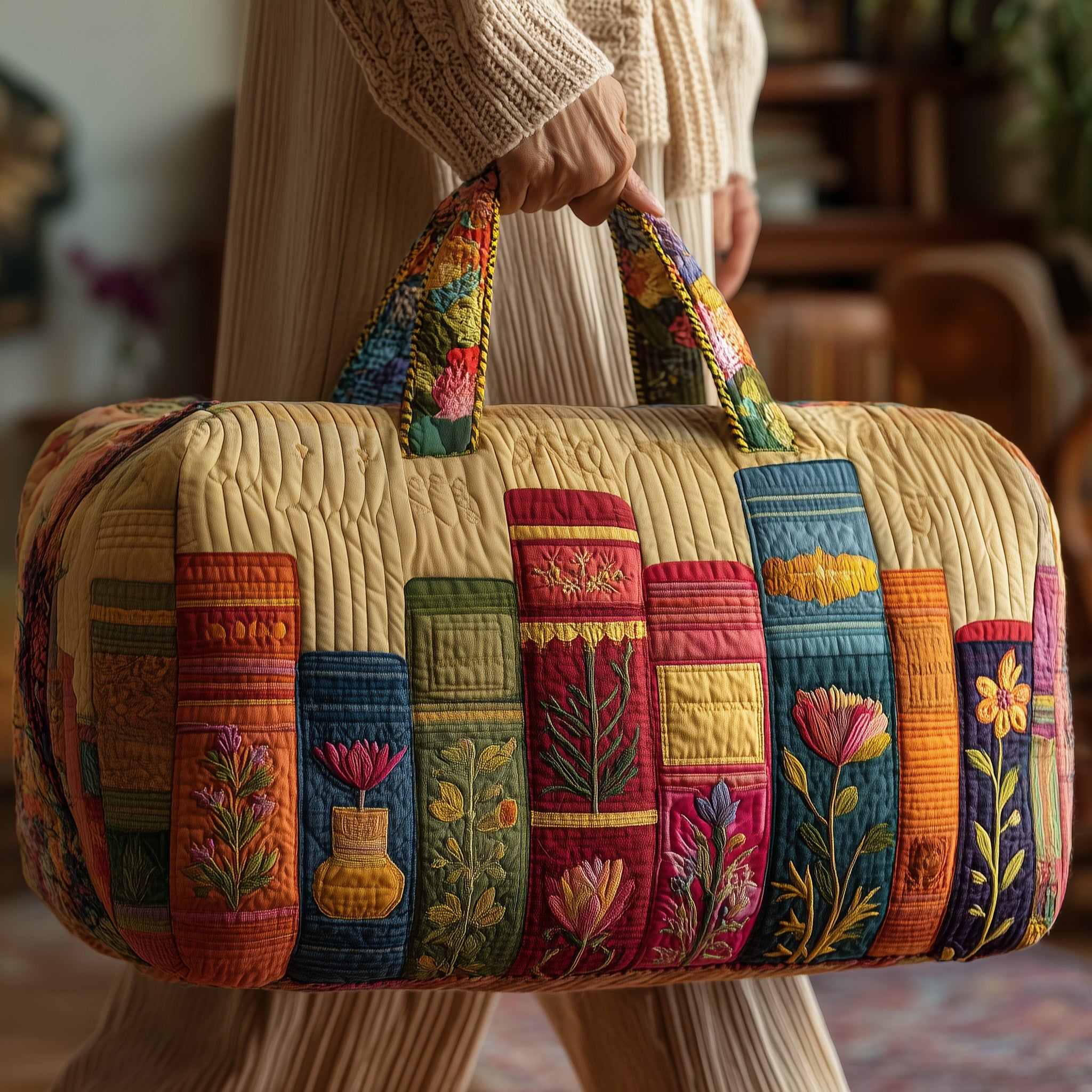 Booktrovert Quilted Duffle Bag Christmas Gift Idea