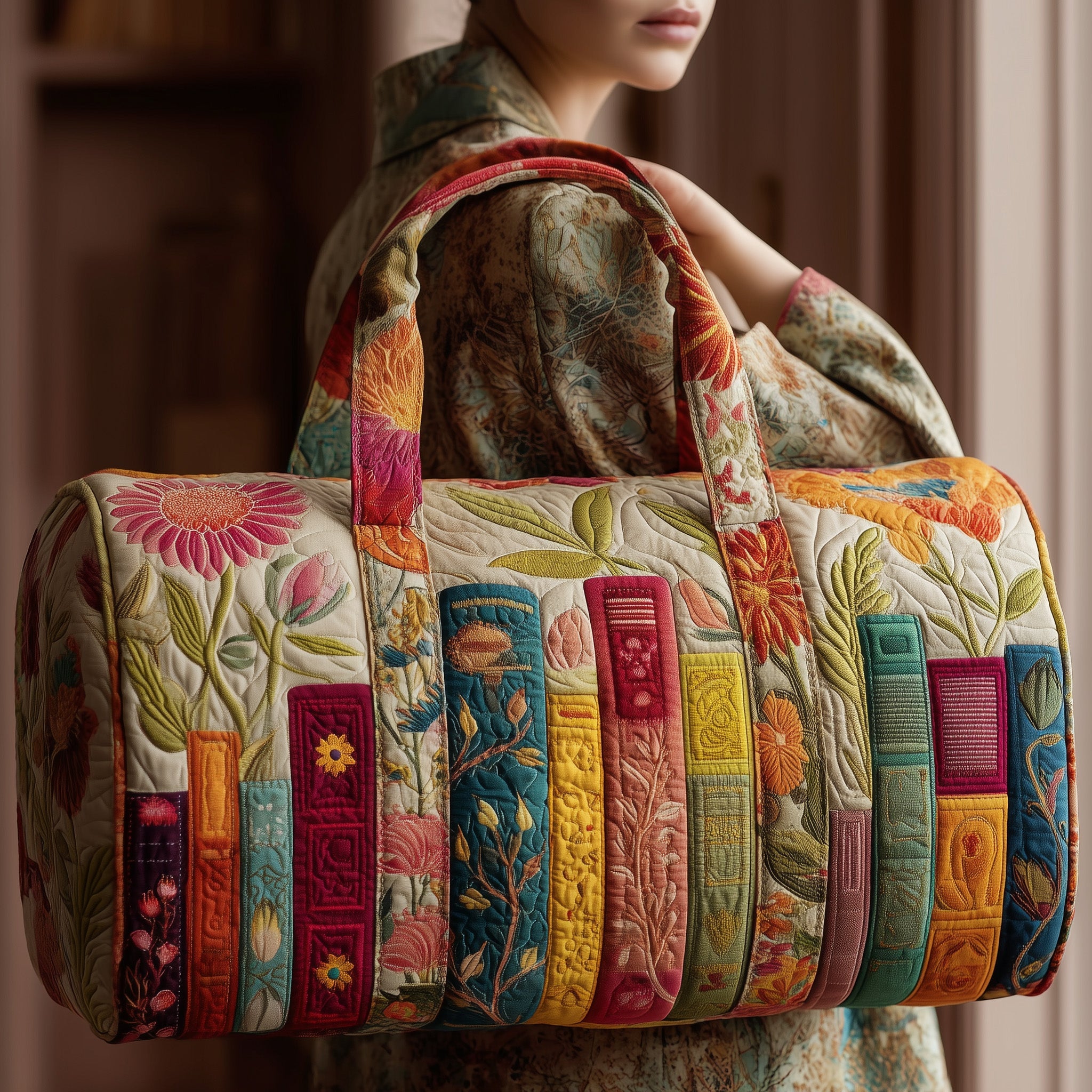 Booktrovert Quilted Duffle Bag New Year Gift Idea