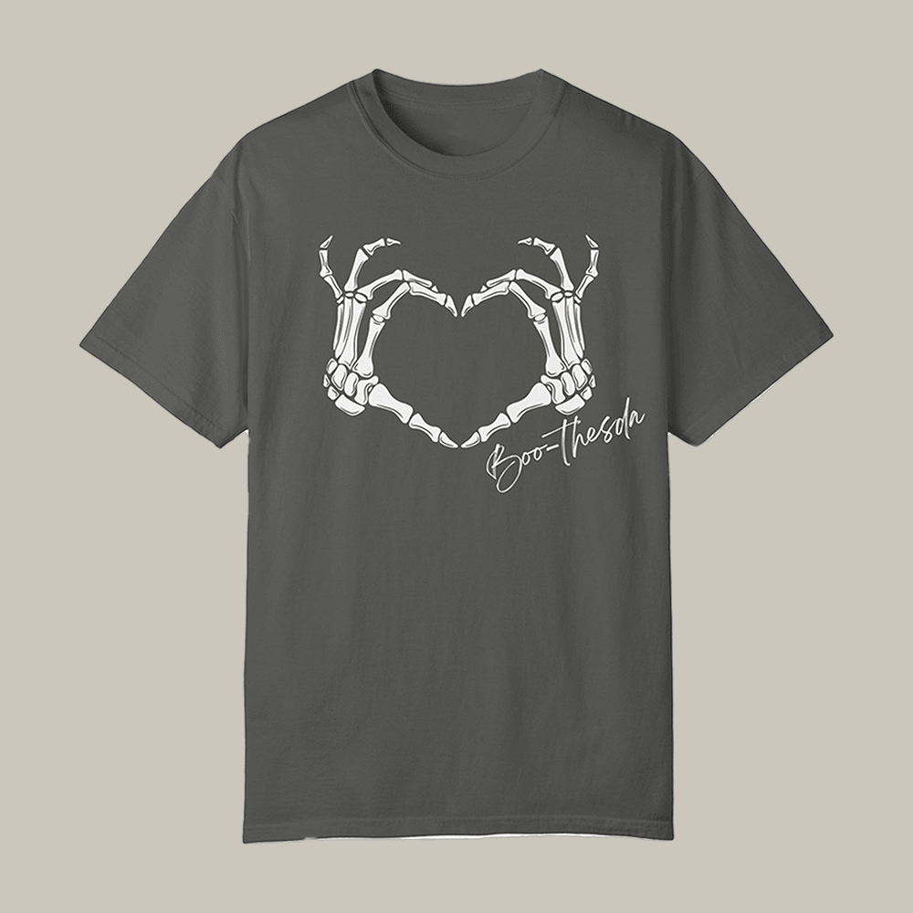 BOOthesda Skeleton Heart T-Shirt Bethesda Clothes Gift Ideas For Gilfriend