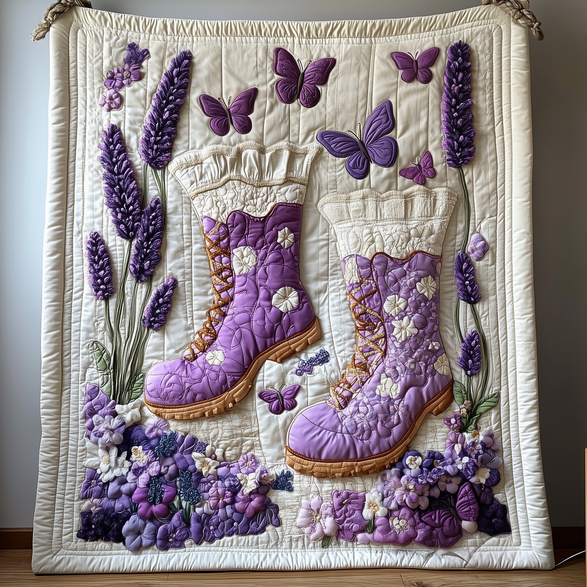 Boots Breeze And Blossoms Quilted Blanket Sofa Throw BlanketChristmas Gifts For Friends