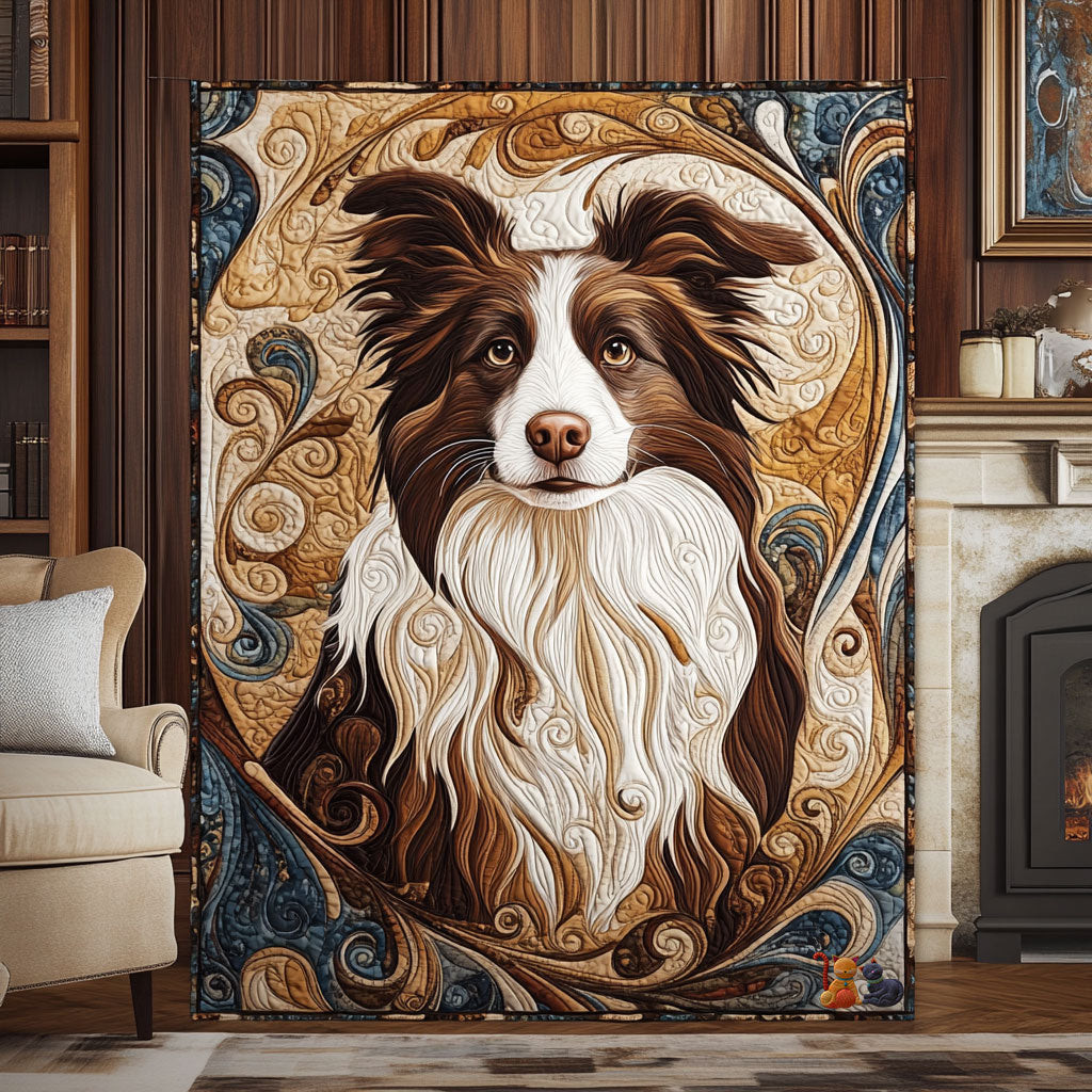 Border Collie Quilt Blanket Large Sofa Throws Mother'sDay Gifts From Daughter
