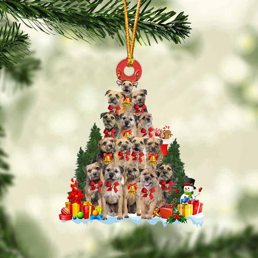 Border Terrier Dog Christmas Tree Ornament Dog Gifts Acrylic Ornament Dog Gifts Acrylic Ornament
