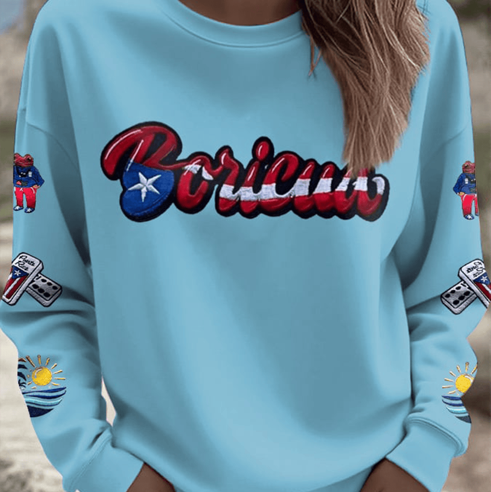 Boricua Football Sweatshirt Bad Bunny Halftime Show Clothing Bad Bunny Lover Gifts