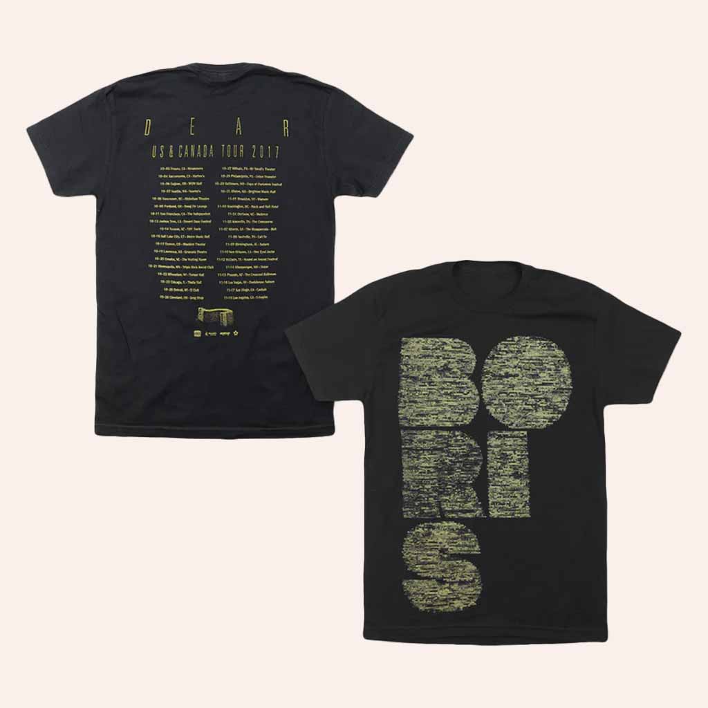 Boris Merch Dear 2017 NA Tour Black T-Shirt Christmas Gifts For Dudes Boris Merch Dear 2017 NA Tour Black T-Shirt Christmas Gifts For Dudes