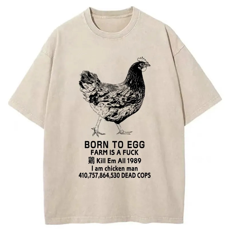 Born To Egg Washed T-Shirt Trendy Aesthetic Graphic Apparel Gifts For Sister Born To Egg Washed T-Shirt Trendy Aesthetic Graphic Apparel Gifts For Sister