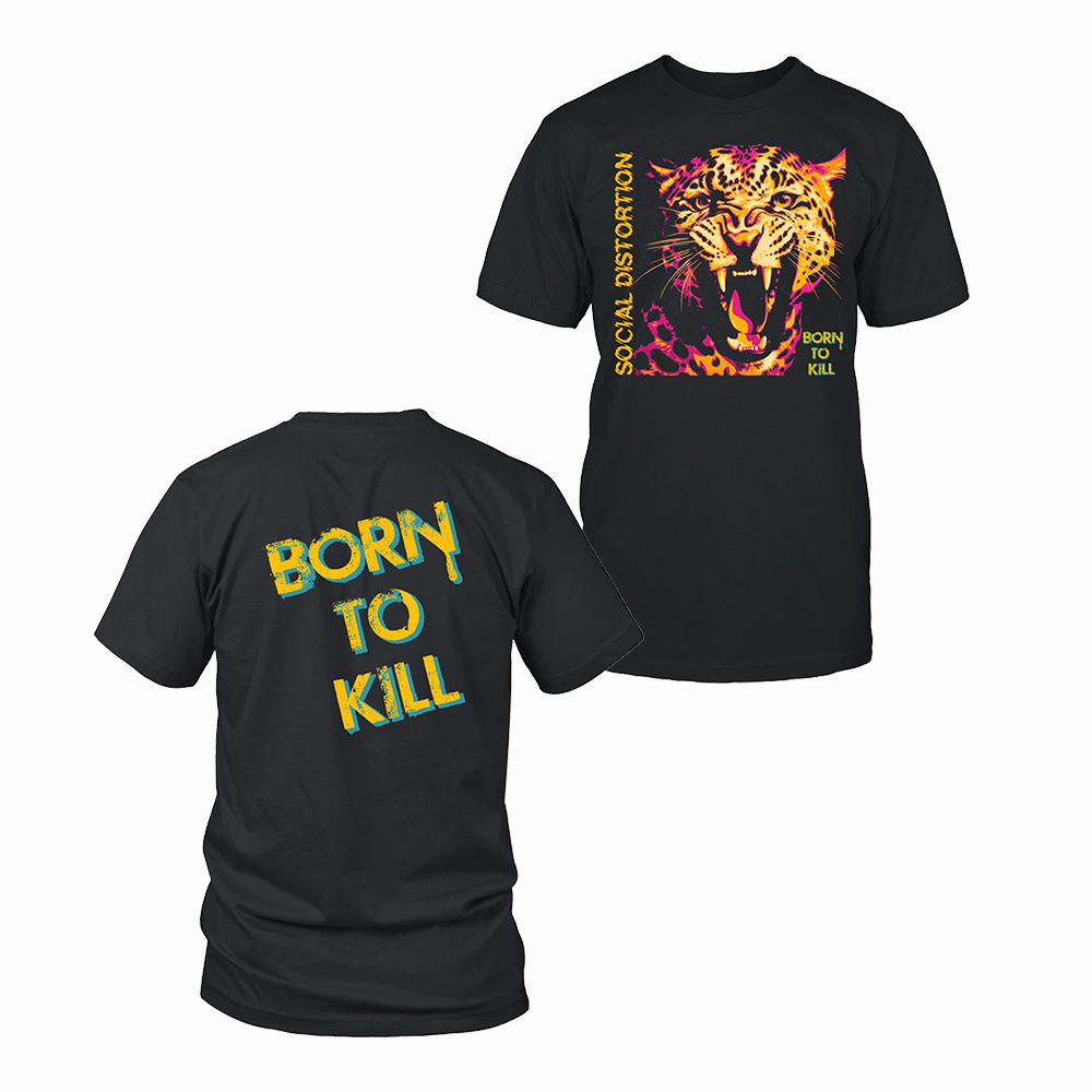 Born To Kill Leopard T-Shirt Social Distortion Born To Kill Apparel Gift Ideas For Him