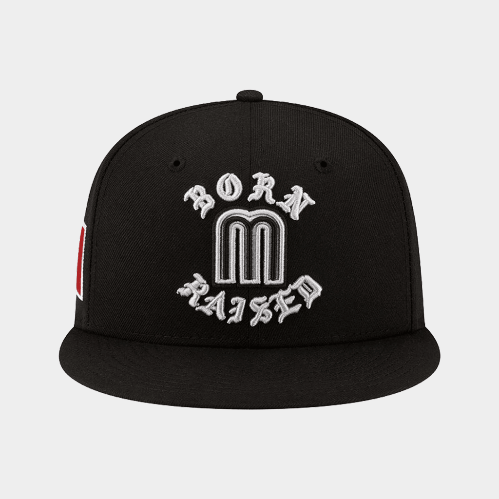 Born X Raised Mexico Hat Embroidered Born X Raised WBC Mexico Black Snapback Hat Gift Ideas