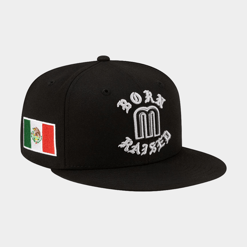 Born X Raised Mexico Hat Embroidered Born X Raised WBC Mexico Black Snapback Hat Gift Ideas
