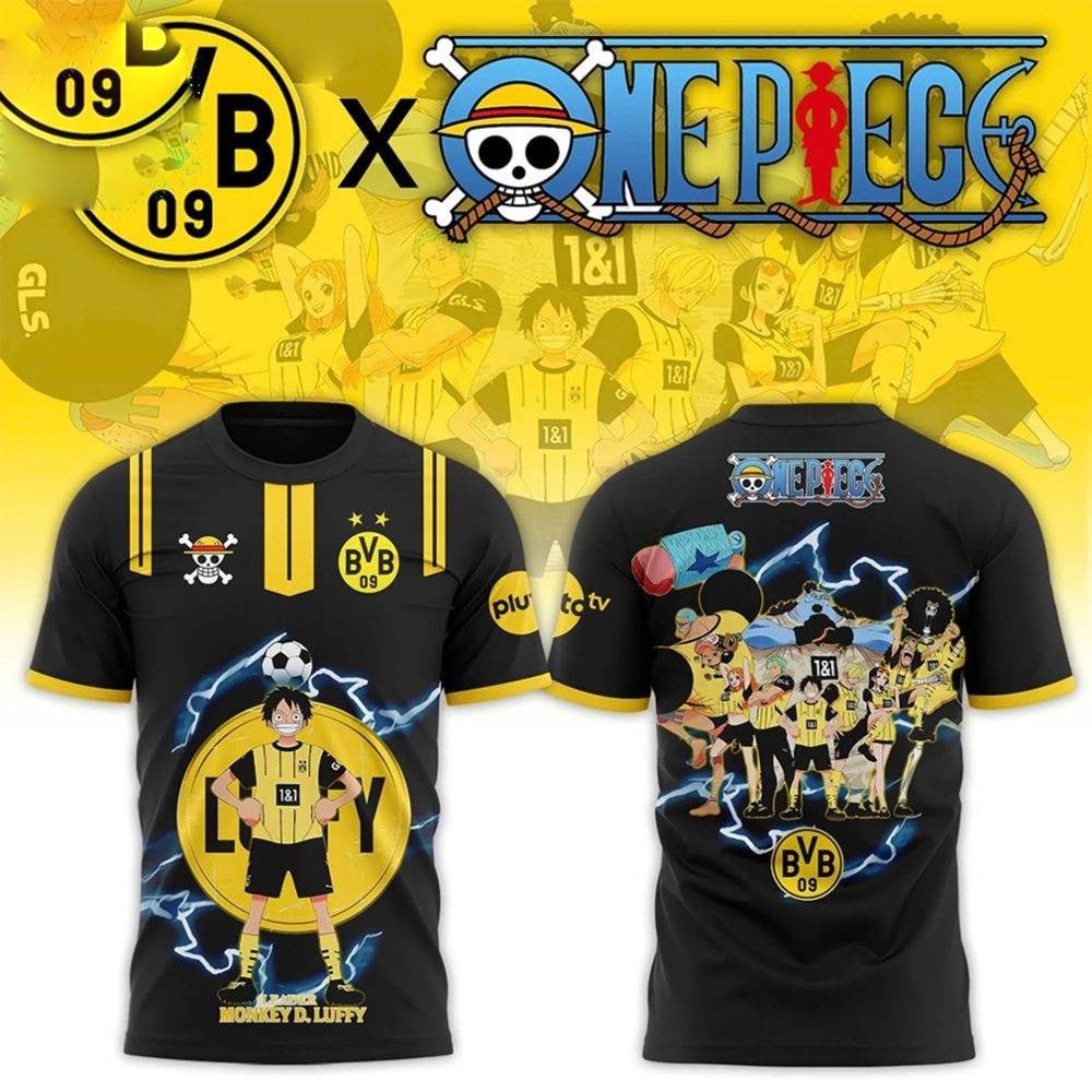 Borussia Dortmund x One Piece Exclusive Unisex T-Shirt Gifts For Soccer Fans