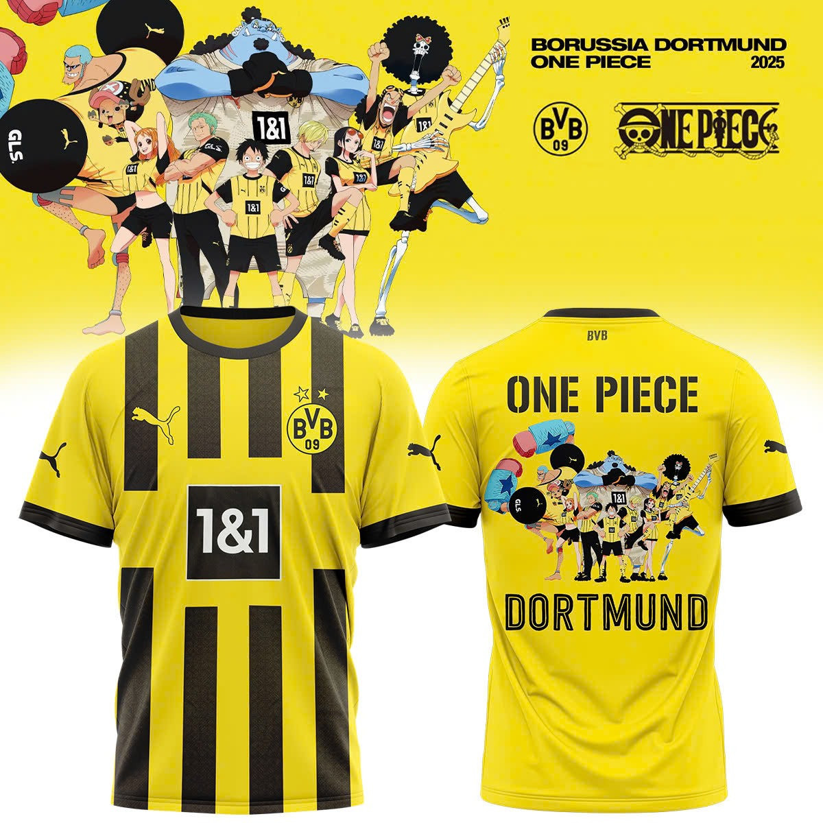 Borussia Dortmund X One Piece T-Shirt Best Gift Ideas For Football Lovers