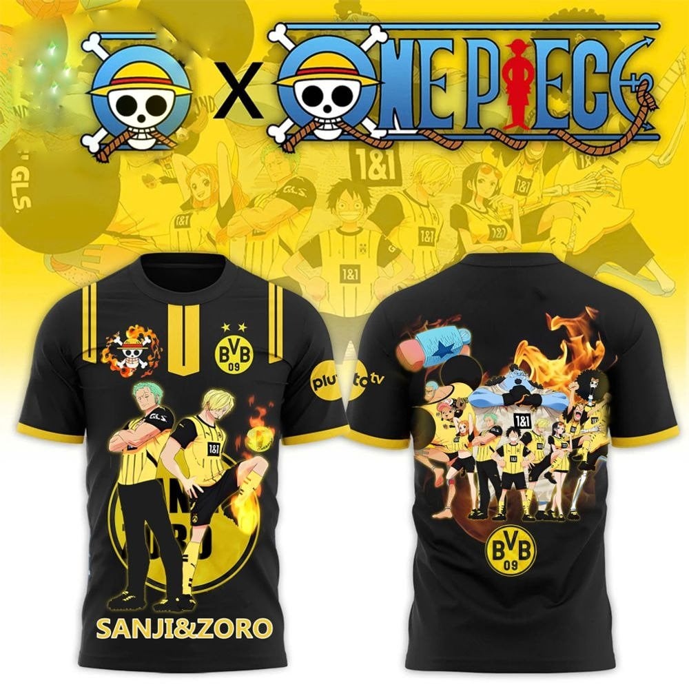 Borussia Dortmund x One Piece Unisex T-Shirt Football Gift For Fans