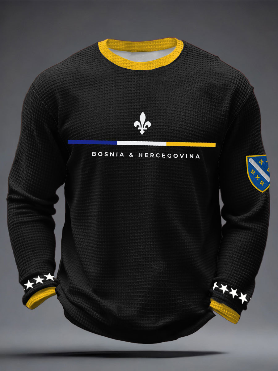 Bosnia And Herzegovina Long Sleeve Shirt FIFA World Cup 2026 Clothing Gift For Bosnia Fans