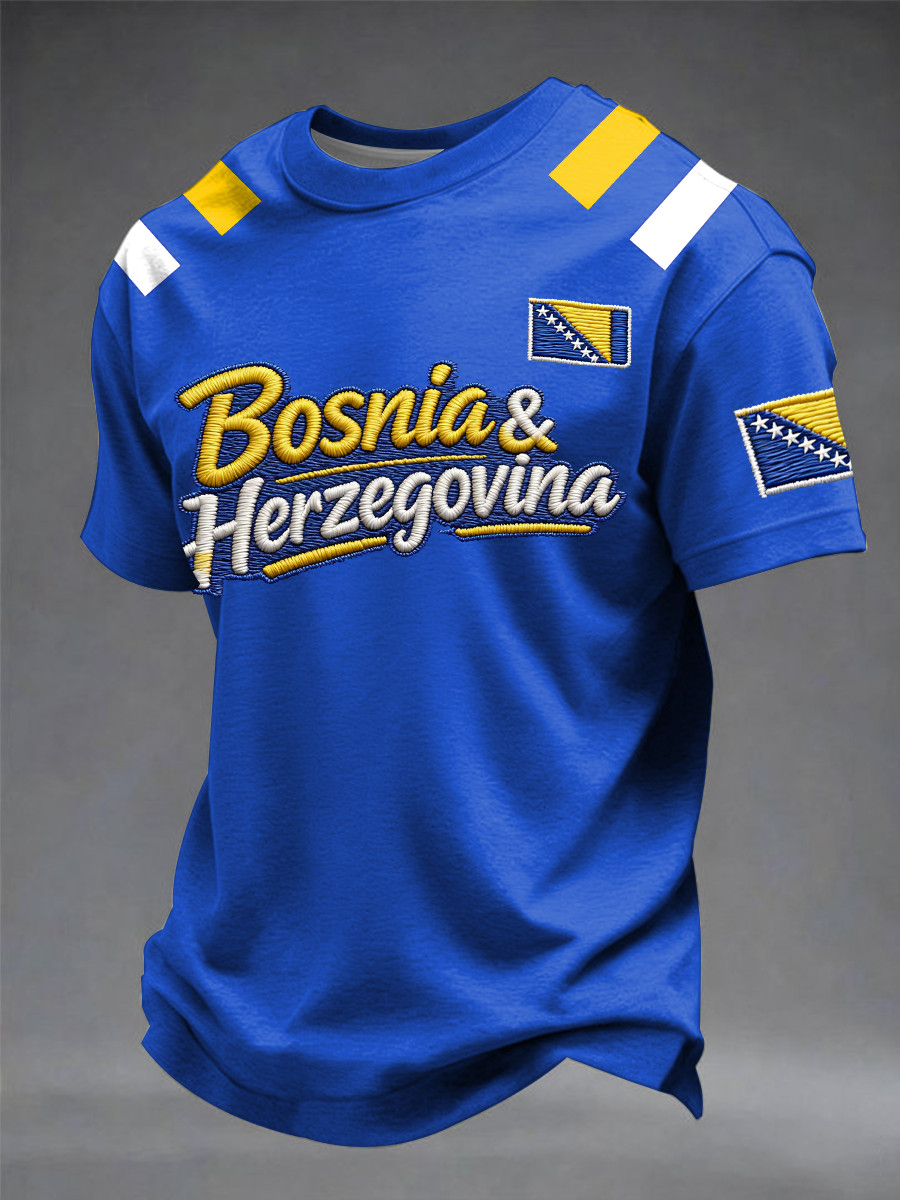 Bosnia And Herzegovina T-Shirt Bosnia Flag FIFA World Cup 2026 Clothing Gift Ideas For Fans