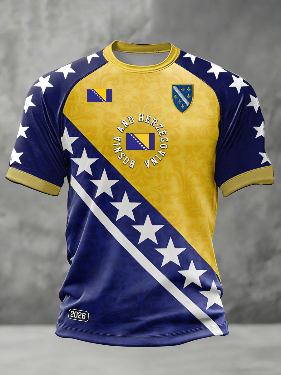 Bosnia And Herzegovina T-Shirt Bosnia Flag FIFA World Cup 2026 Clothing Supports Gift