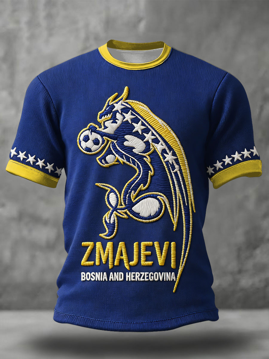 Bosnia And Herzegovina T-Shirt FIFA World Cup 2026 Clothing ZMAJEVI Dragon Soccer Gift