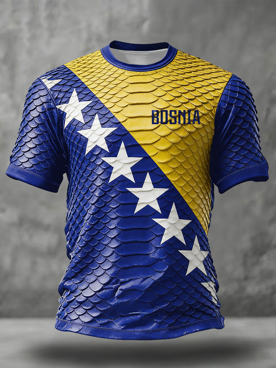 Bosnia Flag T-Shirt Welcome To Fifa World Cup 2026 Clothing Sport Fans Gift