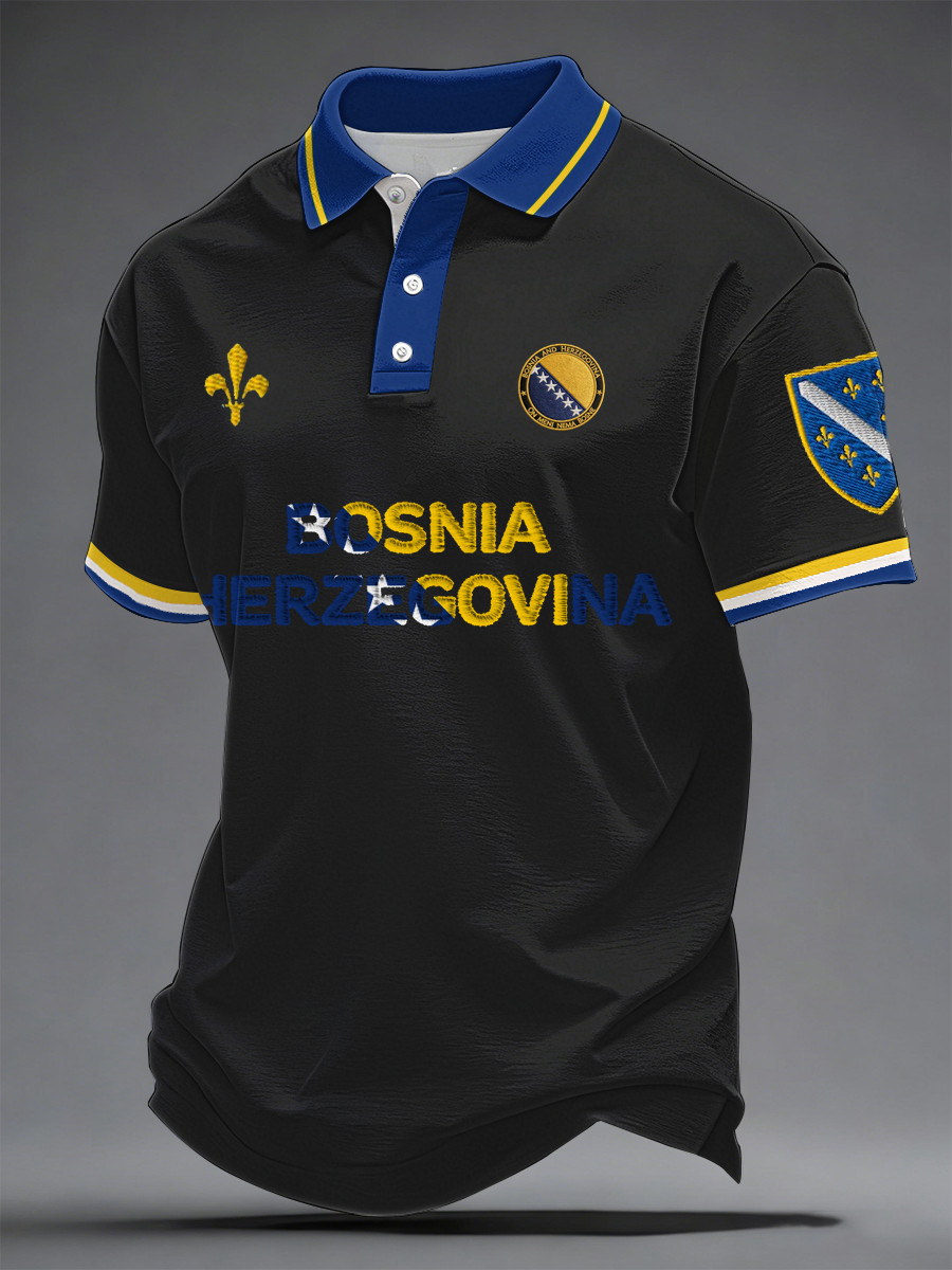 Bosnia Herzegovina Polo Shirt Bosnia Flag Fifa World Cup 2026 Clothing Fan Gifts