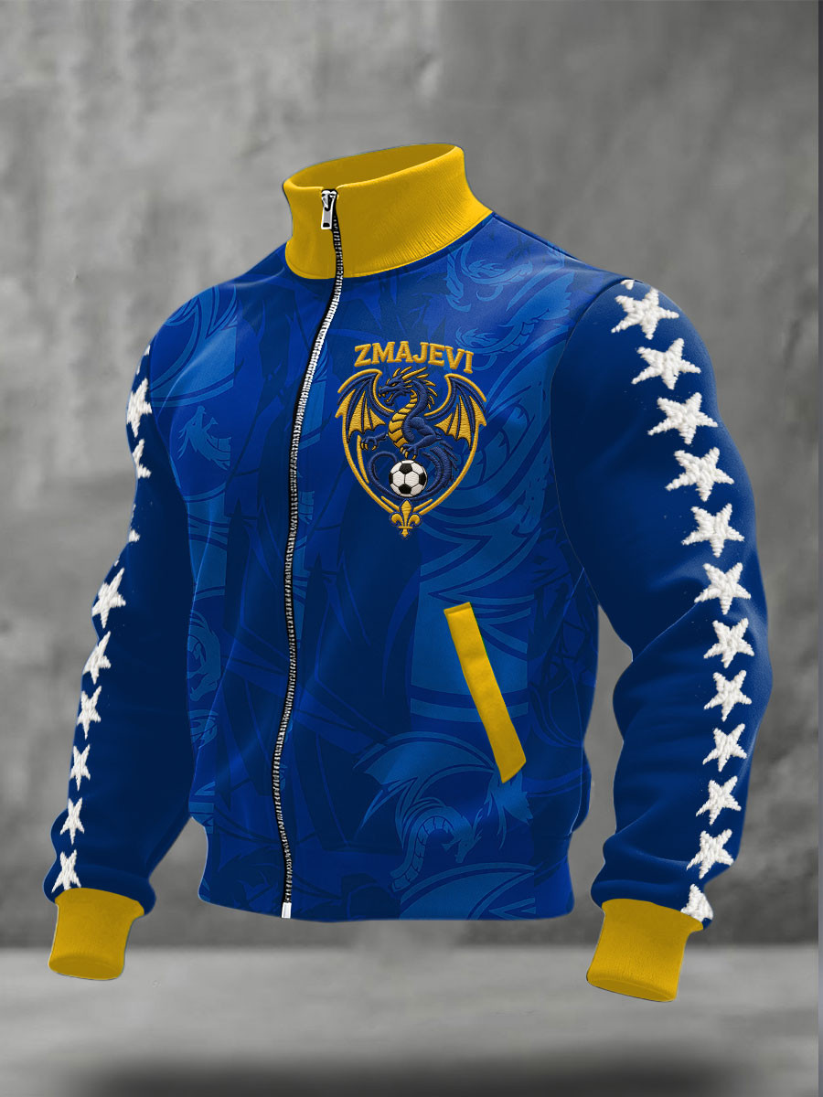 Bosnia Zmajevi Dragon Soccer Jacket Bosnia Flag Fifa World Cup 2026 Apparel Fans Gift