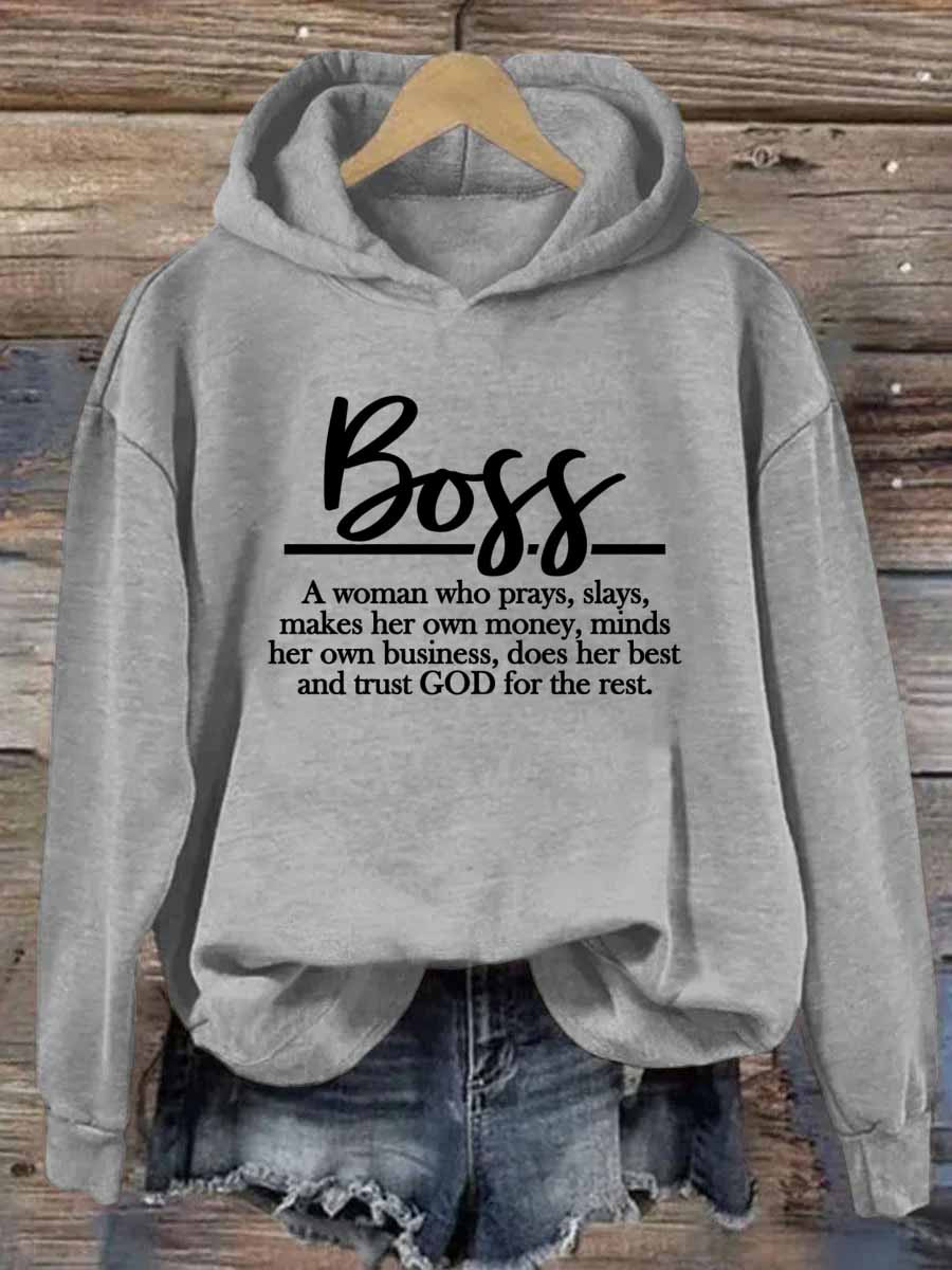 Boss Definition Hoodie Trendy Fashion Funny Hooded Sweatshirt Gift Ideas For Wife