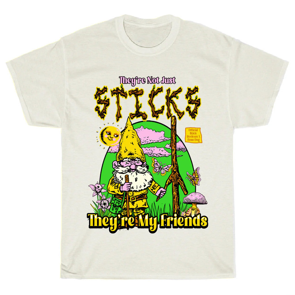 Bossdog Art Merch Sticks Are My Friend T-Shirt Gifts For Friends