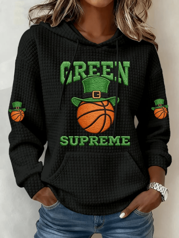 Boston Basketball Green Supreme Hoodie Celtics Super Bowl Merch Boston Pride Game Day Gifts