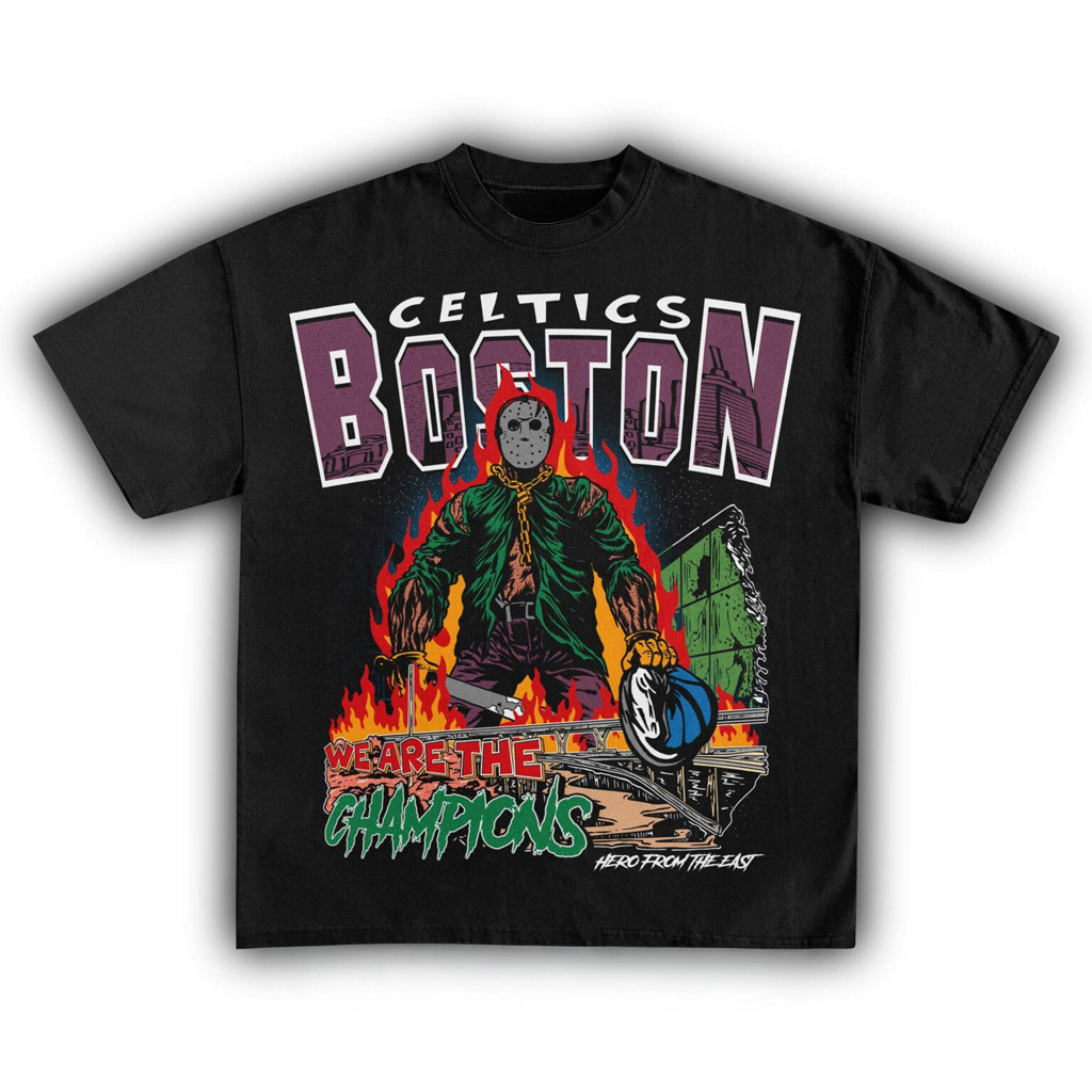 Boston Basketball Hellfire T-Shirt We Are The Champions Shirt Gifts For Basketball Lovers