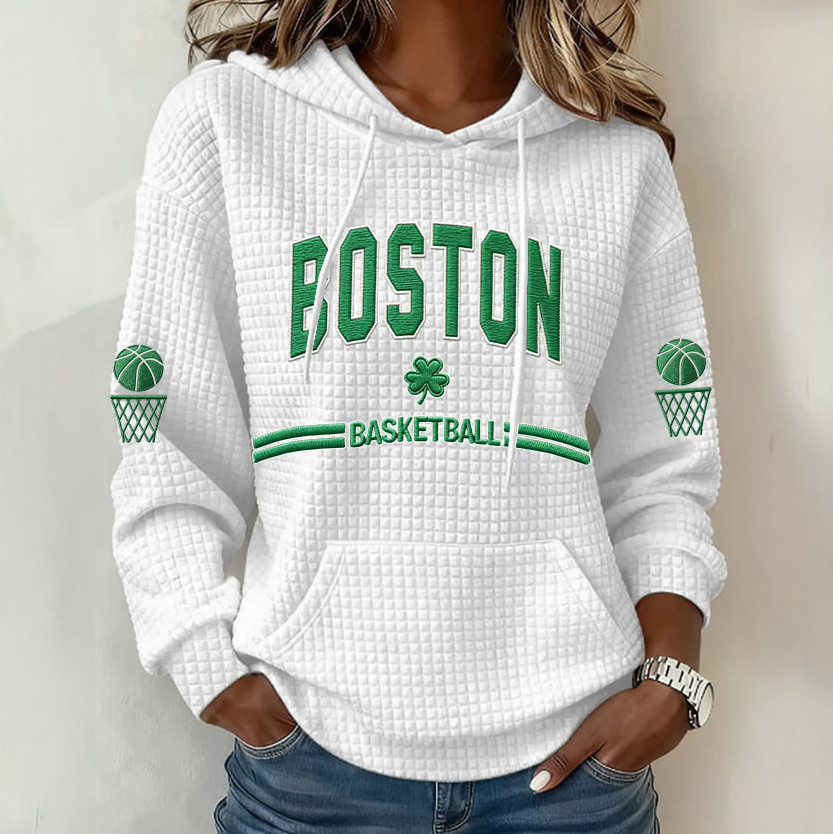 Boston Basketball Hoodie Basketball Tournament Season Clothing Basketball Lover Gift For Mom