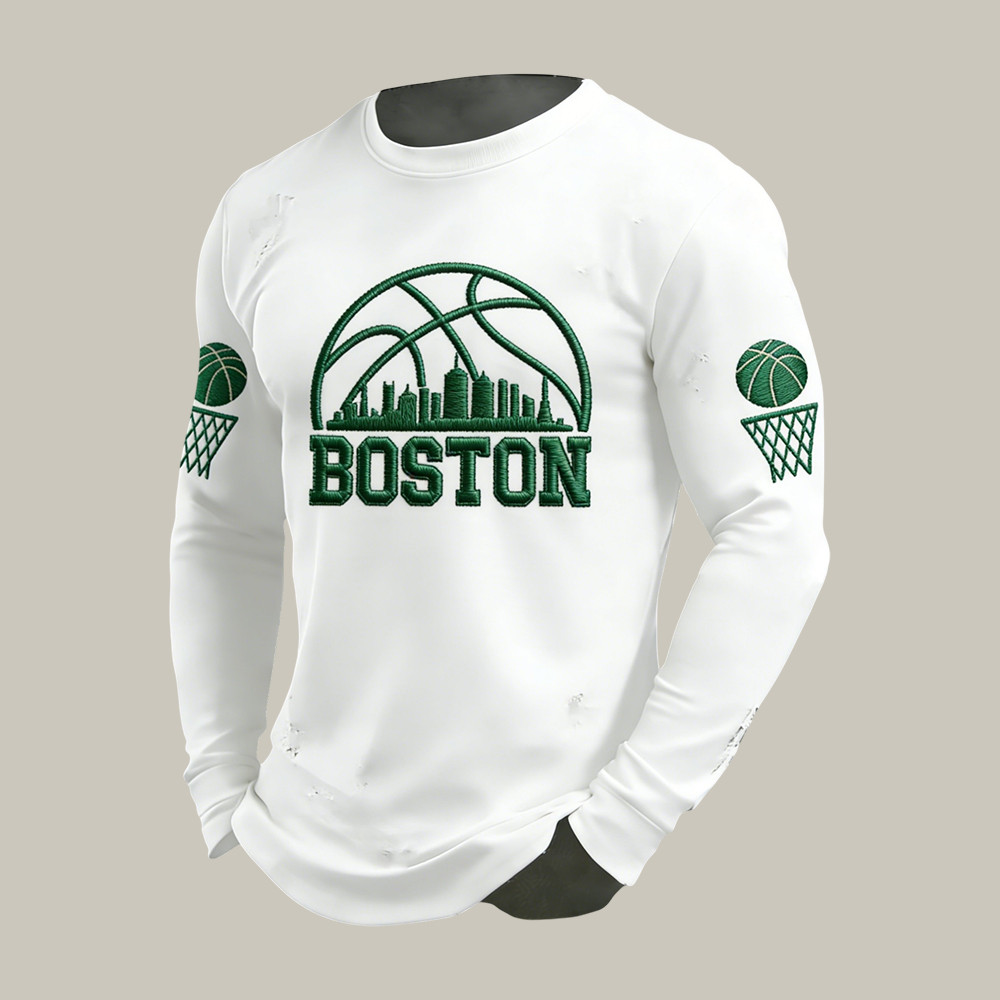 Boston Basketball Long Sleeve Shirt Game Day Clothing Basketball Fan Gift