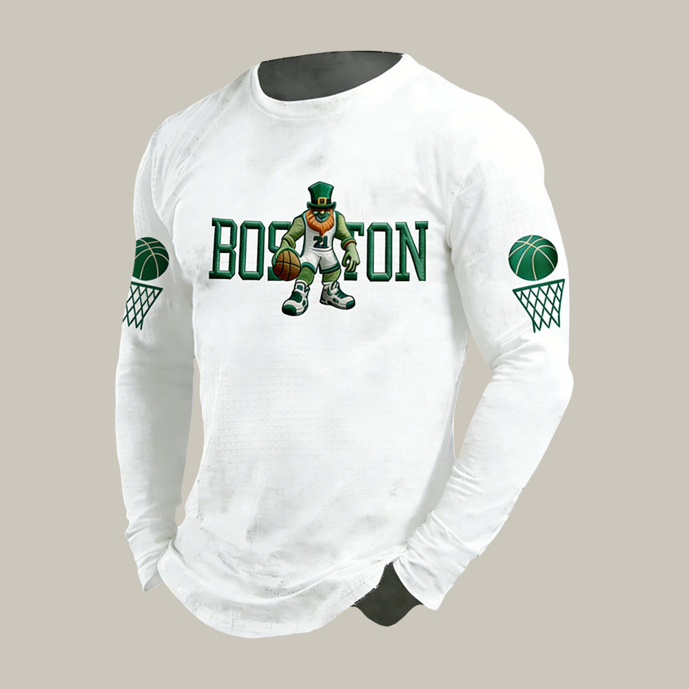 Boston Basketball Long Sleeve Shirt Game Day Clothing Unique Gift For Husband