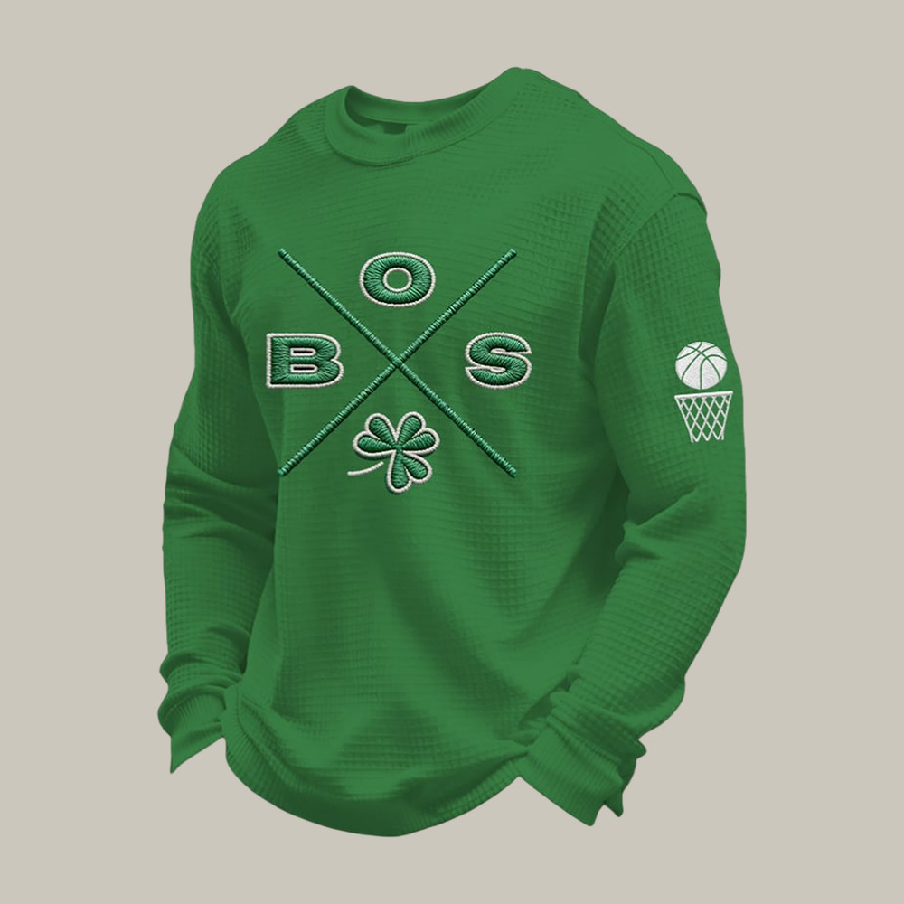 Boston Basketball Shamrock Long Sleeve Shirt Basketball Clothing Present For Huge Fans