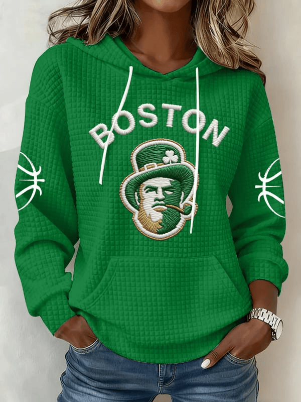 Boston Basketball Super Bowl Hoodie Celtics Merch Boston Pride Game Day Clothing Women's Boston Basketball Super Bowl Hoodie Celtics Merch Boston Pride Game Day Clothing Women's