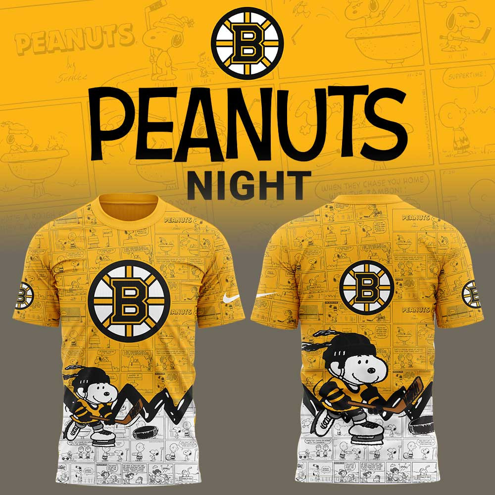 Boston Bruins Anniversary of Peanuts T-Shirt Presents For Football Lovers
