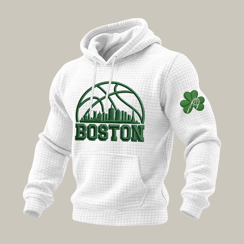 Boston Caltics Basketball Shamrock Hoodie Basketball Hooded Sweatshirt Gift For Fans