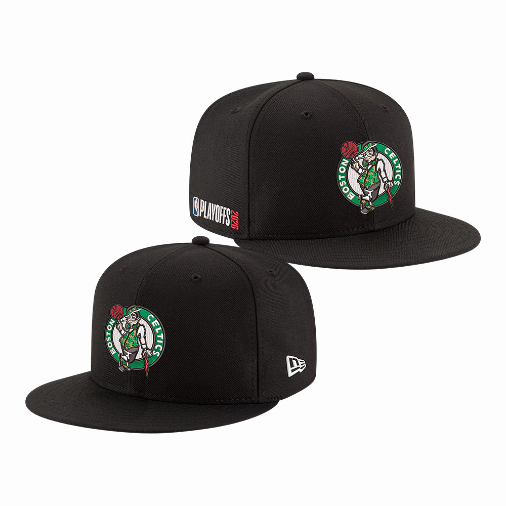 Boston Celtics New Era NBA Playoffs 9FIFTY Snapback Hat Boston Celtic Merch 2026 NBA Playoffs Gear