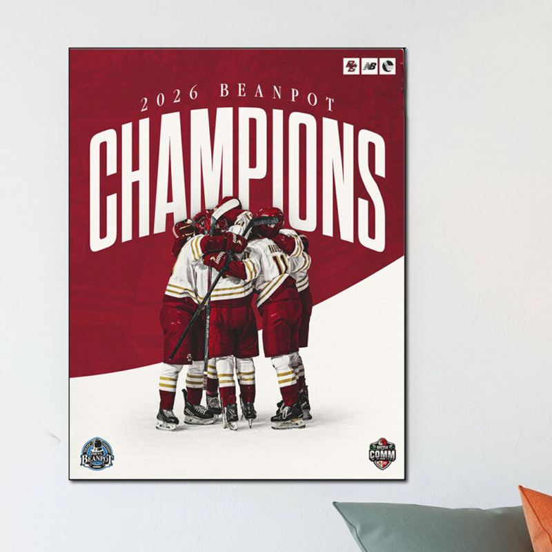 Boston College Eagles Men's Ice Hockey Are 2026 Beanpot Champions Home Decor Poster