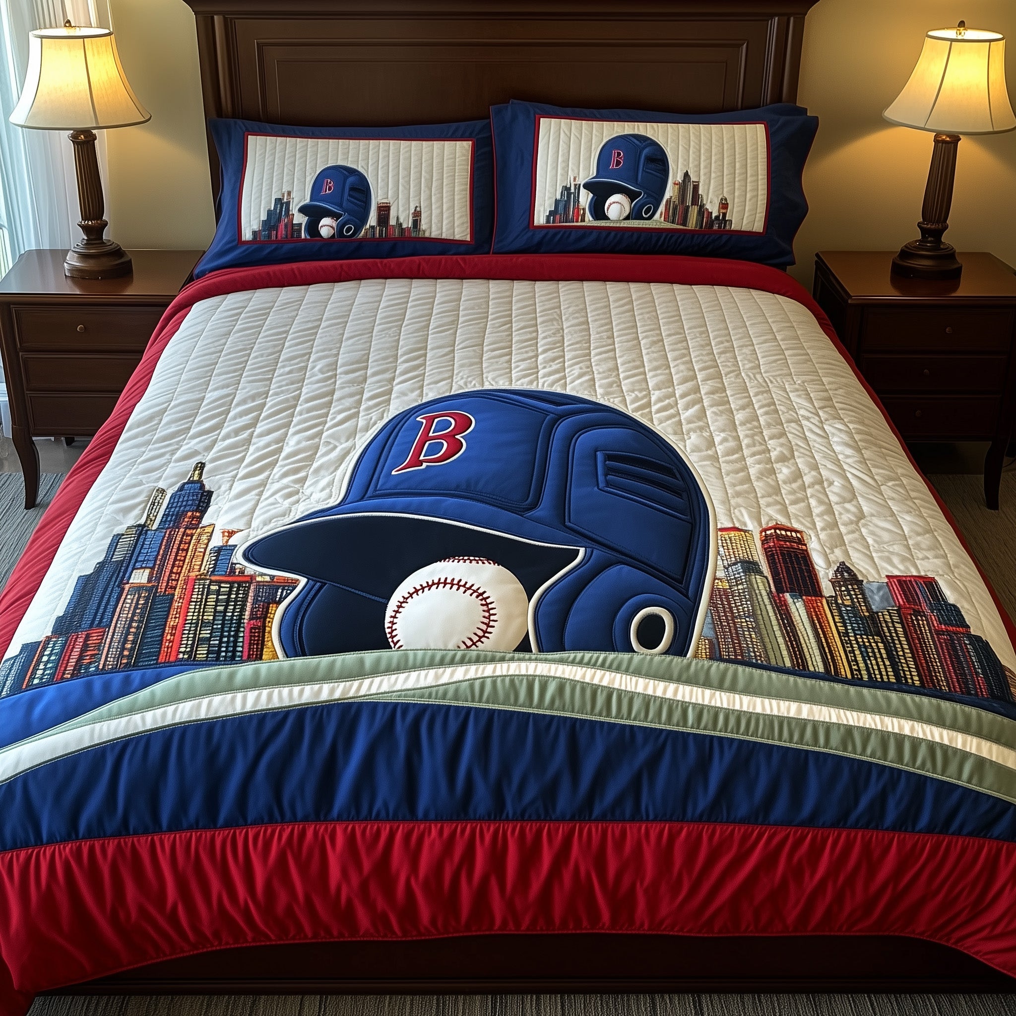 Boston Pride Quilted Bedding Set Duvet Cover Merchandise Baseball Xmas Gifts