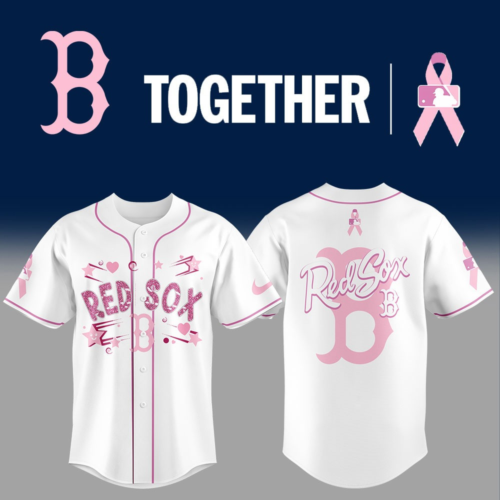 Boston Red Sox Cancer Awareness Month Jersey Baseball Player Gift Ideas