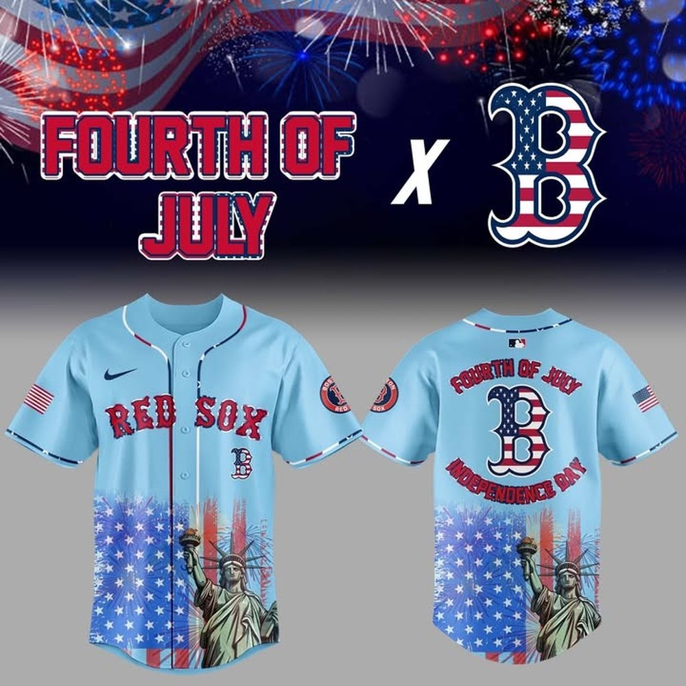 Boston Red Sox Fourth Of July 2025 Limited Edition Baseball Jersey Red Sox Merch Best Gifts For Baseball Fans