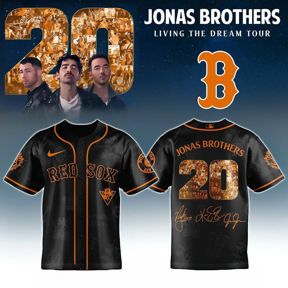 Boston Red Sox Jonas Brothers Living The Dream Tour 2025 Jersey Best Gift For Baseball Fans