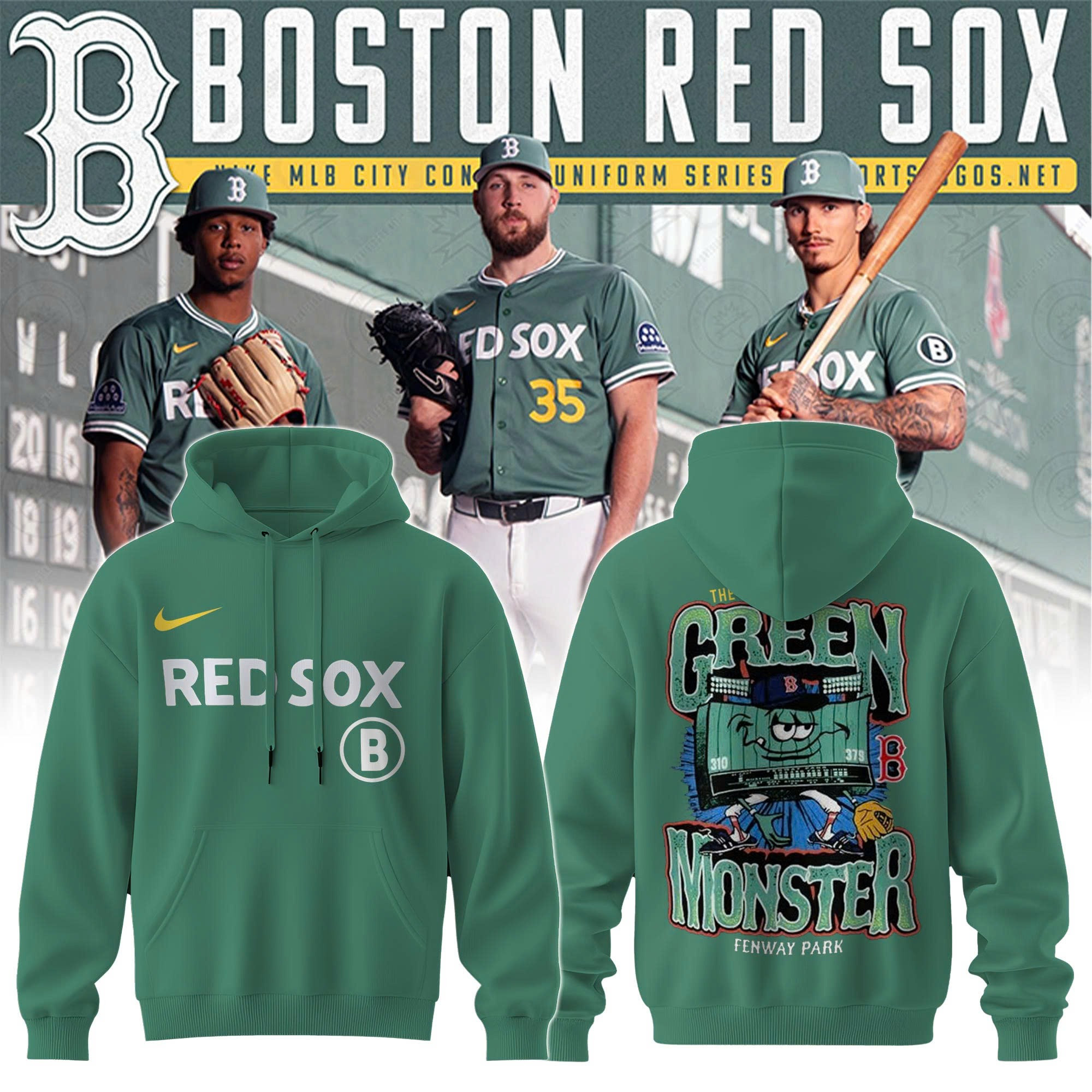 Boston Red Sox MLB x New Hoodie Connect City 2025 Green Fenway Park Fan Merch Gifts