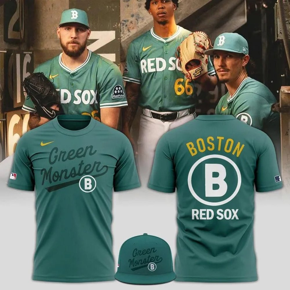 Boston Red Sox Nike Green 2025 City Connect T-shirt Best Gift For Baseball Fans