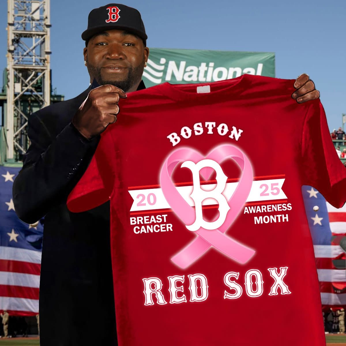 Boston Red Sox Stand Breast Cancer Awareness 2025 T-Shirt Gifts That Support Breast Cancer