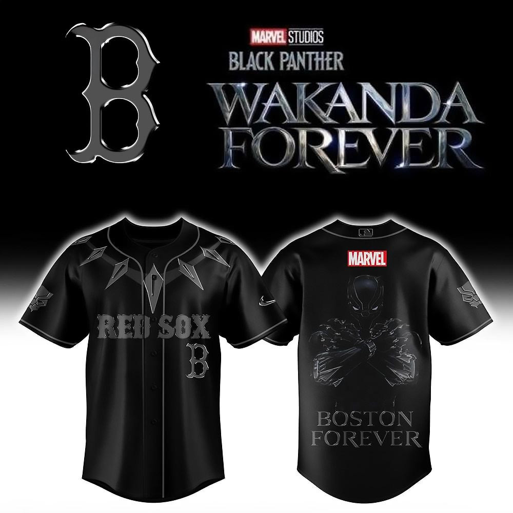 Boston Red Sox Wakanda Forever Special Baseball Jersey Gifts For Baseball Fans