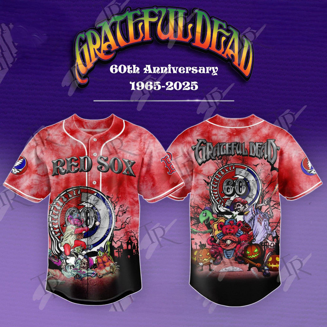 Boston Red Sox X Grateful Dead 60Th Anniversary 1965 2025 Limited Edition Baseball Jersey Unique Baseball Gifts