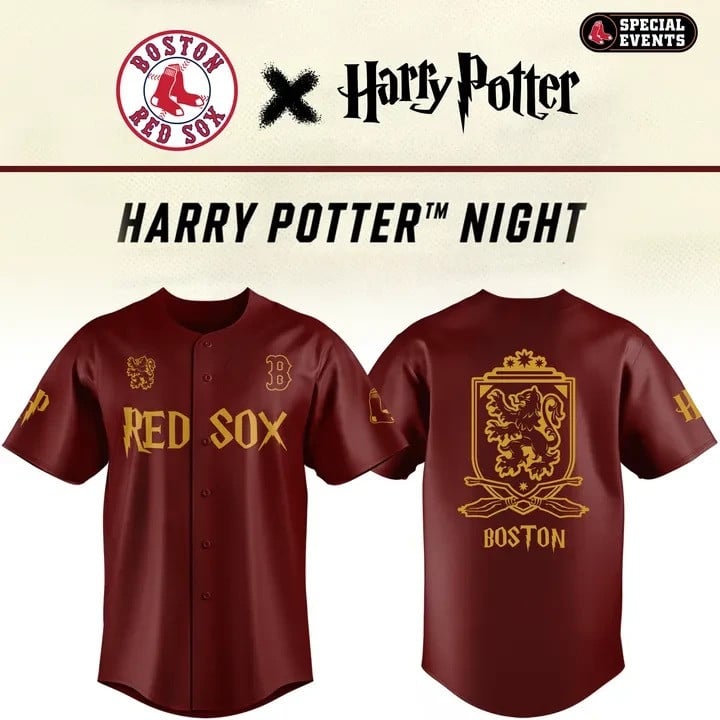 Boston Red Sox x Harry Potter Night Baseball Jersey Gifts For Basketball Fan