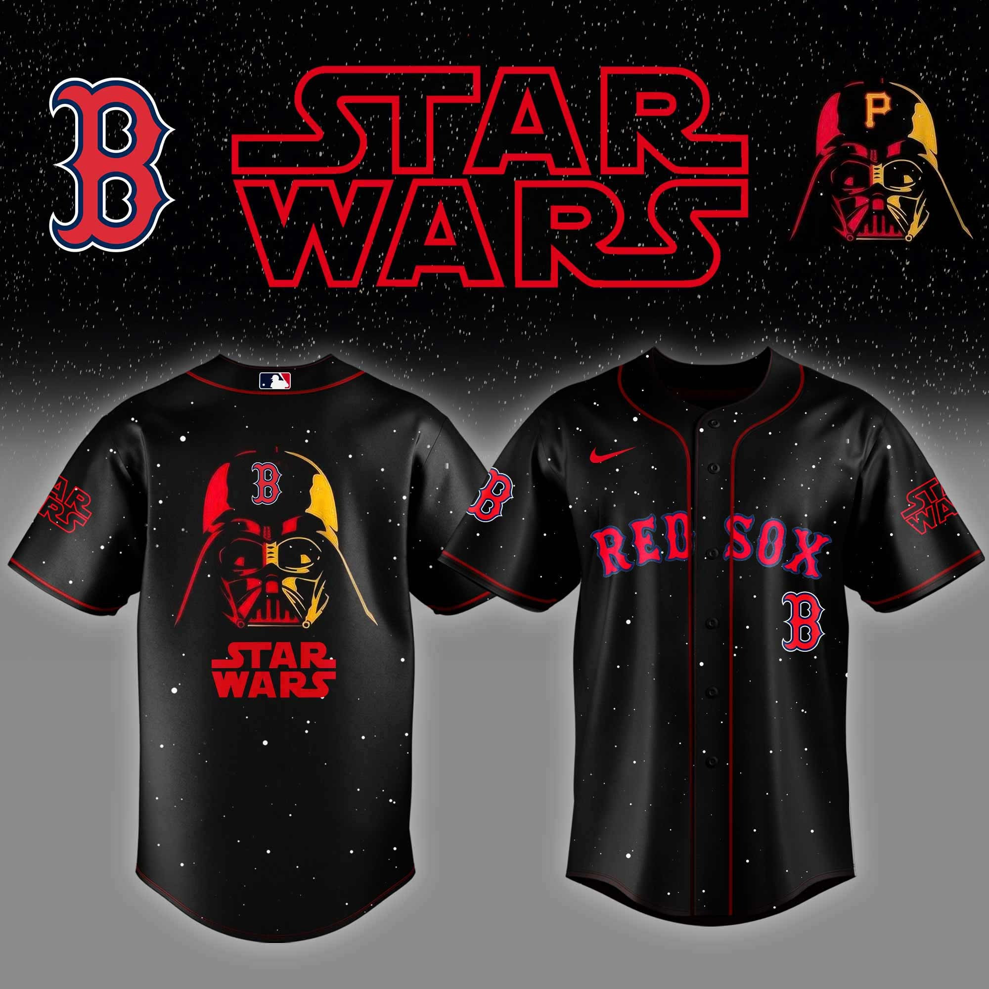 Boston Red Sox x Star Wars Night Baseball Jersey Gifts For Baseball Fans