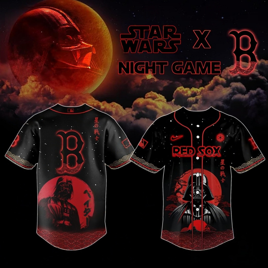 Boston Red Sox x Star Wars Night Game Baseball Jersey Gifts For Red Sox Fans